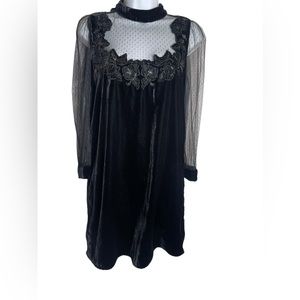 ZARA size small black lace stunning‎ sheer dress